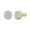 Thumbnail Image 0 of 1/4 CT. T.W. Composite Diamond Cuban Outer Edge Stud Earrings in 10K Gold