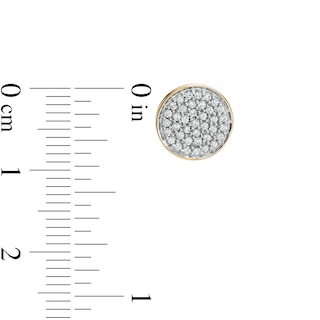 1/4 CT. T.W. Composite Diamond Disc Stud Earrings in 10K Gold
