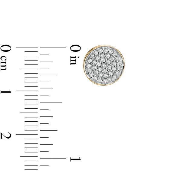 1/4 CT. T.W. Composite Diamond Disc Stud Earrings in 10K Gold
