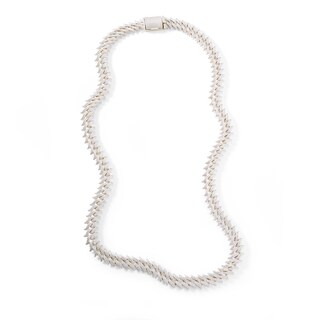 1 CT. T.W. Composite Diamond Spiked Necklace in Sterling Silver with 14K Gold Plate – 22"