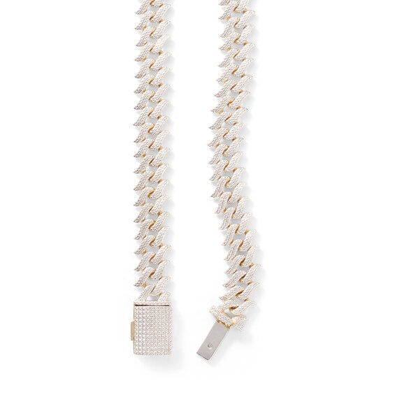 1 CT. T.W. Composite Diamond Spiked Necklace in Sterling Silver with 14K Gold Plate – 22"
