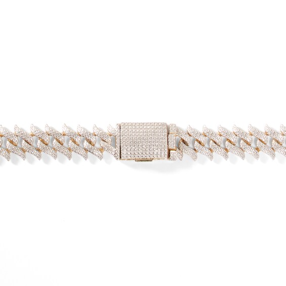 1 CT. T.W. Composite Diamond Spiked Necklace in Sterling Silver with 14K Gold Plate – 22"