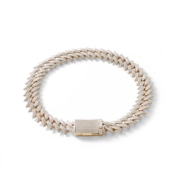 1 CT. T.W. Composite Diamond Spiked Line Bracelet in Sterling Silver with 14K Gold Plate – 8.5&quot;