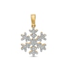 Thumbnail Image 0 of 1/8 CT. T.W. Diamond Pavé Snowflake Solid Necklace Charm in 10K Gold