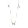 Thumbnail Image 1 of 10K Solid Gold 1/3 CT. T.W. Diamond Triple Butterfly Station Necklace - 18" + 2"