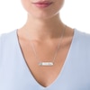 Thumbnail Image 2 of Engravable Print and Handwriting Bar Necklace in Sterling Silver (1 Image and Line)