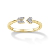 Thumbnail Image 0 of Diamond Accent Heart Arrow Wrap Ring in 10K Gold