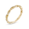 Thumbnail Image 2 of 1/20 CT. T.W. Diamond and Rope-Textured Twist Shank Ring in 10K Gold
