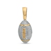Thumbnail Image 0 of 1/20 CT. T.W. Diamond Pavé Beaded Football Solid Necklace Charm in Sterling Silver with 14K Gold Plate