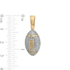 Thumbnail Image 1 of 1/20 CT. T.W. Diamond Pavé Beaded Football Solid Necklace Charm in Sterling Silver with 14K Gold Plate