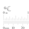 Thumbnail Image 3 of Titanium Crescent Moon Stud - 16G 5/16"