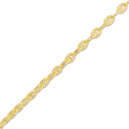 060 Gauge Diamond-Cut Mariner Chain Necklace in 10K Hollow Gold - 18&quot;