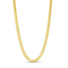 060 Gauge Cuban Curb Chain Necklace in 10K Hollow Gold - 18&quot;