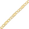 080 Gauge Valentino Figaro Chain Bracelet in 10K Hollow Gold - 7.5"
