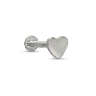 Titanium Heart Stud - 16G 5/16"