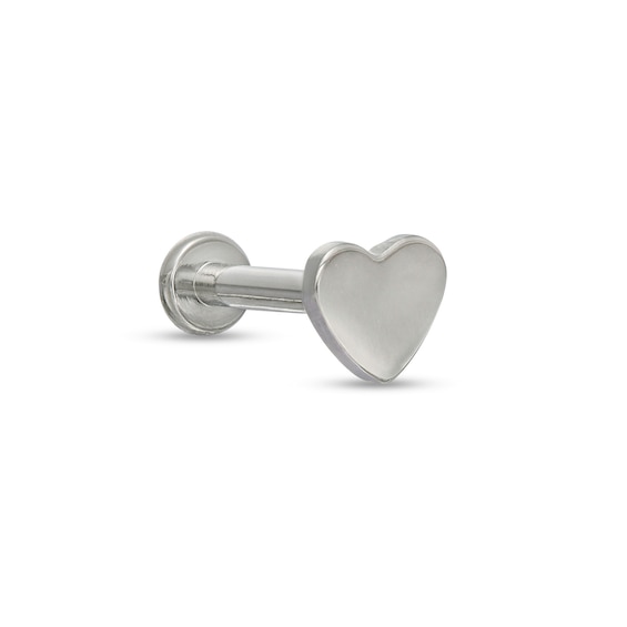 Titanium Heart Stud - 16G 5/16"