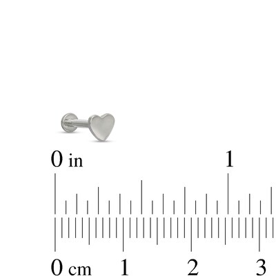 Titanium Heart Stud - 16G 5/16"