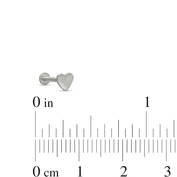 Titanium Heart Stud - 16G 5/16"