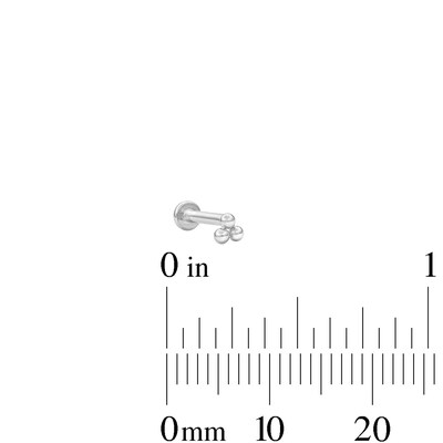 Titanium Bead Trio Stud - 16G 5/16"