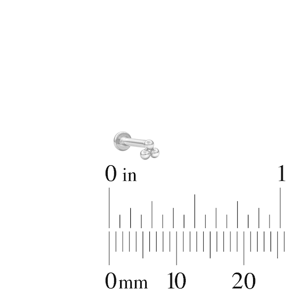 Titanium Bead Trio Stud - 16G 5/16"