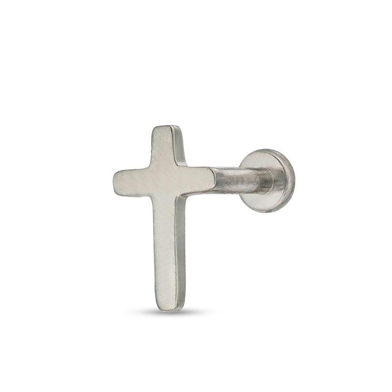 Main Image 1 of Titanium Cross Stud - 16G 5/16"