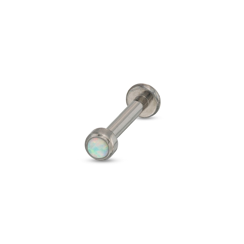 Titanium Dainty Opal Stud - 16G 5/16"