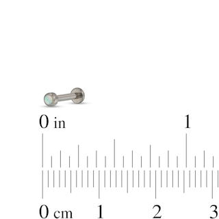 Titanium Dainty Opal Stud - 16G 5/16"