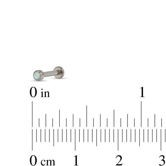 Titanium Dainty Opal Stud - 16G 5/16"