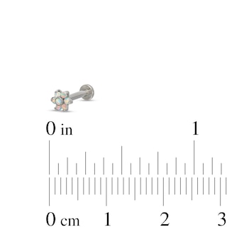 Titanium Opal Flower Stud - 16G 5/16"