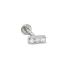 Thumbnail Image 0 of Titanium CZ Three Stone Bar Stud - 16G 5/16"