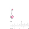 Titanium Crystal Belly Button Ring