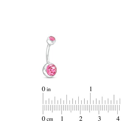 Titanium Crystal Belly Button Ring