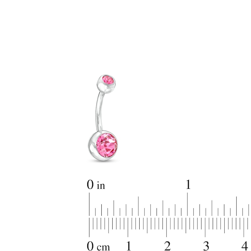 Titanium Crystal Belly Button Ring