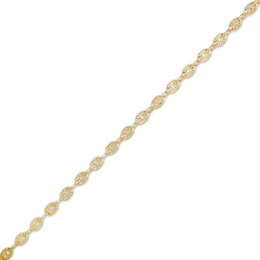 2.55m Twisted Diamond-Cut Mariner Chain Bracelet in 10K Hollow Gold - 7.5&quot;
