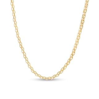 030 Gauge Bismark Chain Necklace in 10K Hollow Gold - 18"