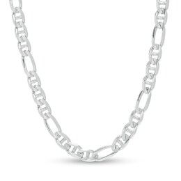 Sterling Silver Figaro Chain Made in Italy - 20&quot;