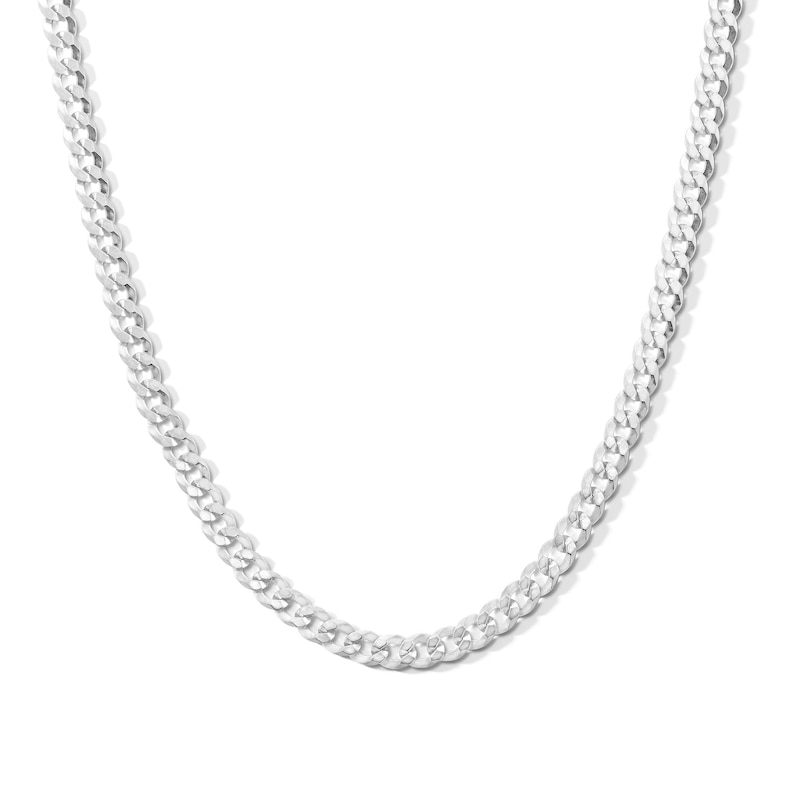 Main Image 1 of Sterling Silver Curb Chain Made in Italy - 24"