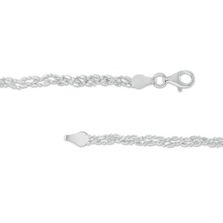 Sterling Silver Diamond-Cut Braided Bead Chain Made in Italy - 18"