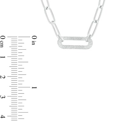 Sterling Silver Oval Link Paper Clip Chain - 15" + 2"