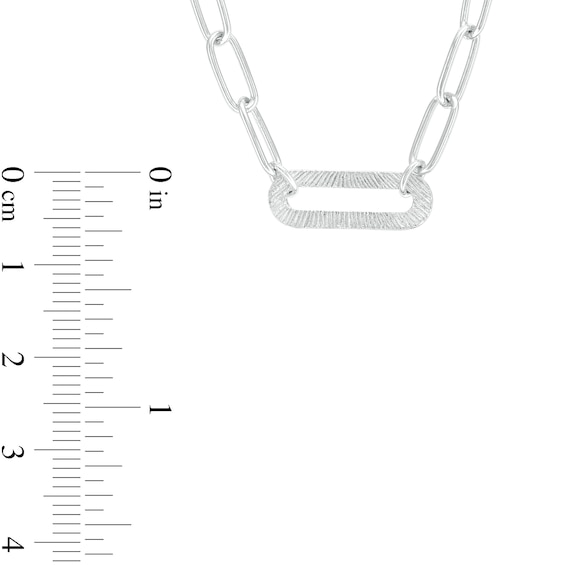 Sterling Silver Oval Link Paper Clip Chain - 15" + 2"