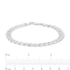Thumbnail Image 1 of 6.10mm Flat Curb Chain Bracelet in Solid Sterling Silver - 8.5"