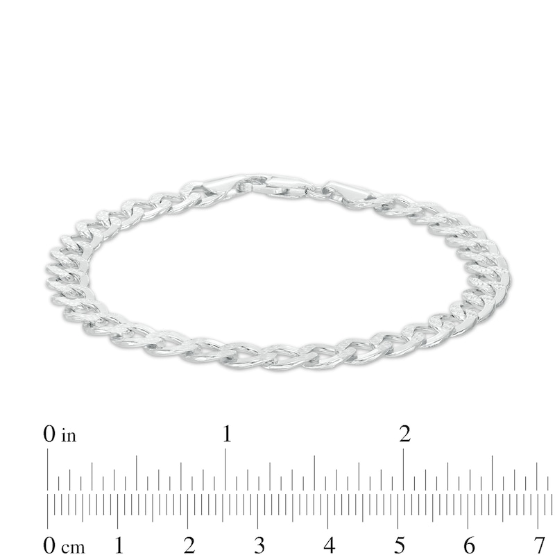 6.10mm Flat Curb Chain Bracelet in Solid Sterling Silver - 8.5"