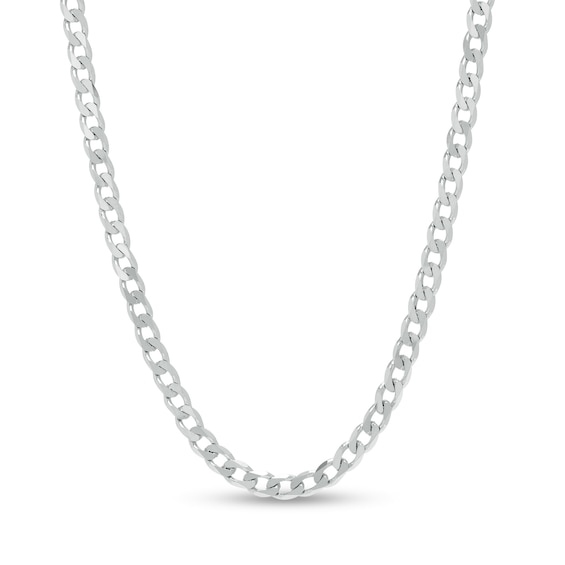 Made in Italy 100 Gauge Diamond-Cut Solid Curb Chain Necklace in Sterling Silver - 18"