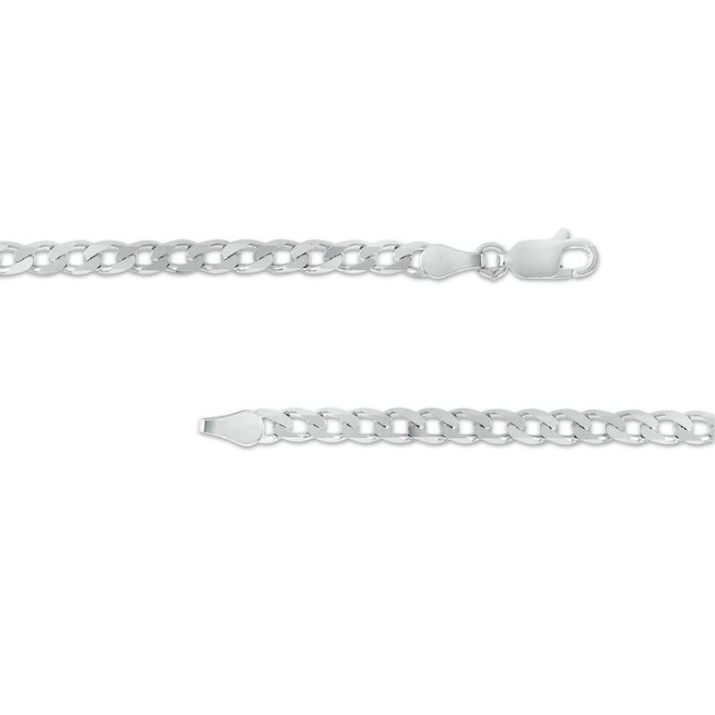 Made in Italy 100 Gauge Diamond-Cut Solid Curb Chain Necklace in Sterling Silver - 18"