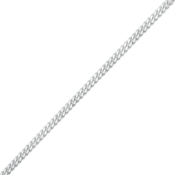 2.75mm Cuban Chain Anklet in Solid Sterling Silver - 9" + 1"