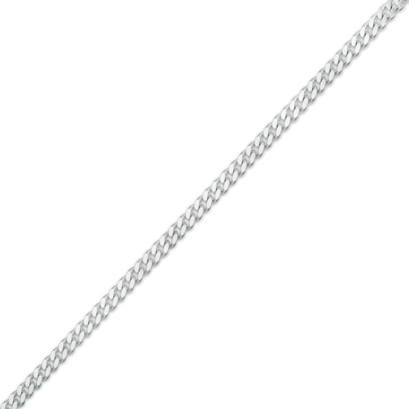 2.75mm Cuban Chain Anklet in Solid Sterling Silver - 9" + 1"