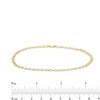 040 Gauge Double Link Chain Anklet in 10K Hollow Gold – 10"