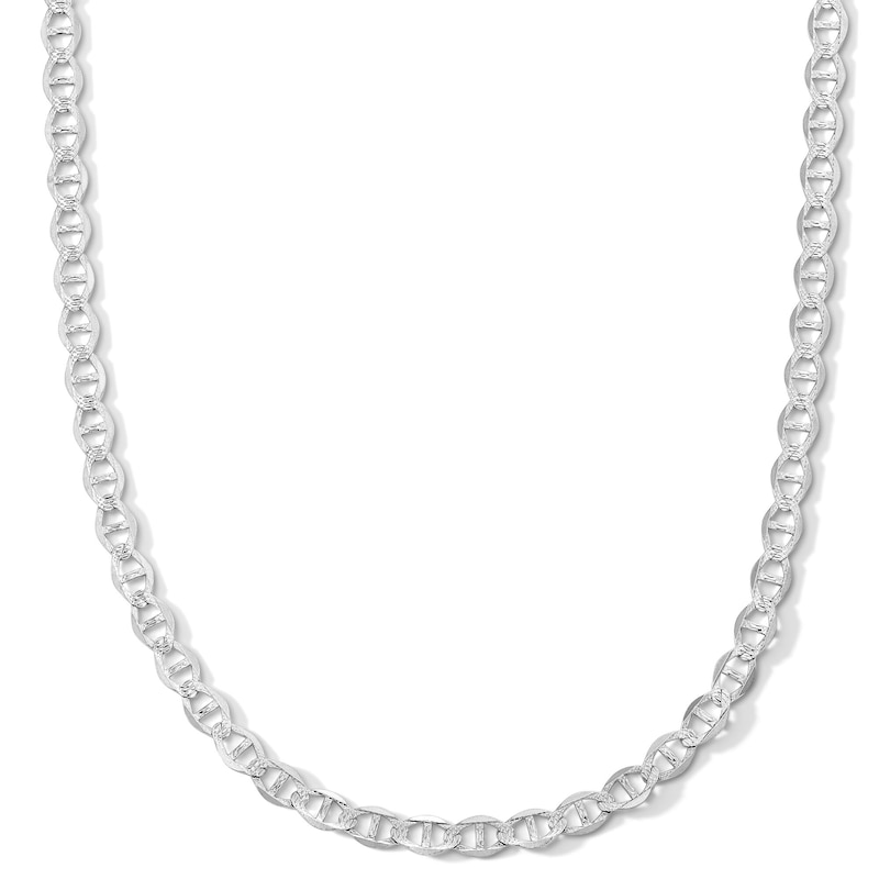 Made in Italy 2.7mm Diamond-Cut Mariner Chain Necklace in Solid Sterling Silver - 22"