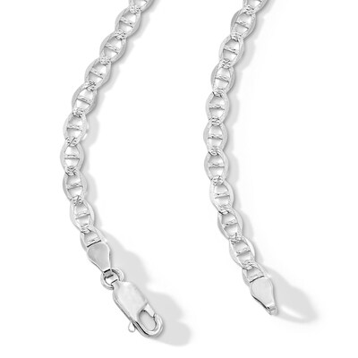 Sterling Silver Diamond-Cut Mariner Chain Made in Italy