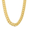 Thumbnail Image 1 of Made in Italy 7mm Reversible Chain Necklace in 10K Hollow Gold - 20"